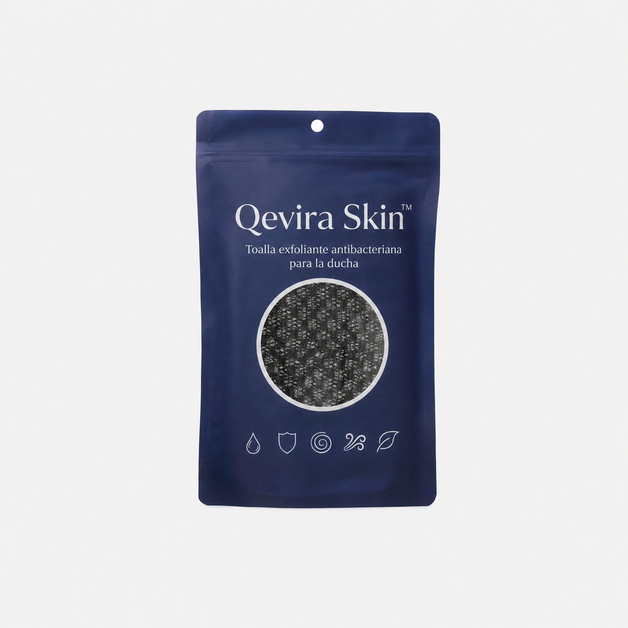 Qevira Skin™ | Toalla Exfoliante Antibacteriana
