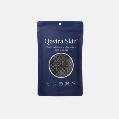 Qevira Skin™ | Toalla Exfoliante Antibacteriana