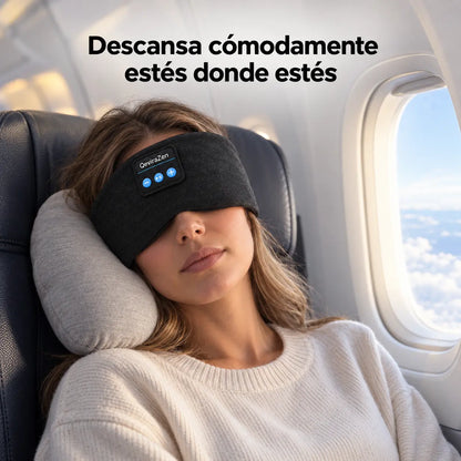 QeviraZen™ — Antifaz Bluetooth cómodo para dormir de lado