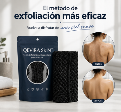 Qevira Skin™ | Toalla Exfoliante Antibacteriana