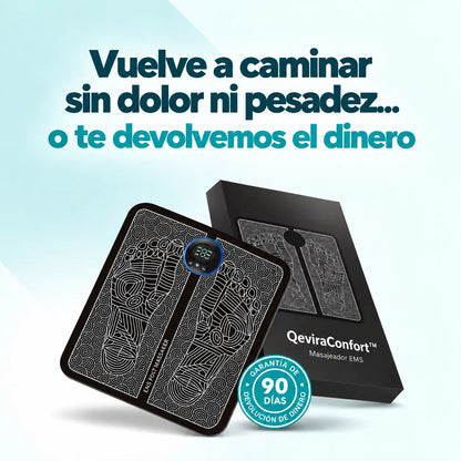 QeviraConfort™ Masajeador EMS – Alivia la hinchazón, el hormigueo y las piernas pesadas en 15min